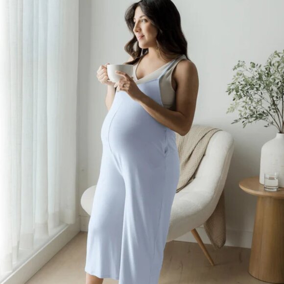 Kindred Bravely Charlie Maternity & Nursing Romper Size‎ Medium in French Blue - Picture 5 of 10